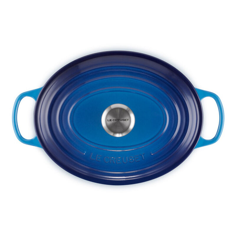 Le Creuset Cast Iron Oval Casserole 29cm - Azure Blue image number 2